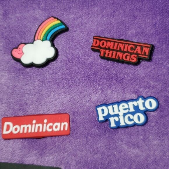 10 Dominican Republic Puerto Rico Boom Box Rainbow Crocs Jibbitz Shoe Charms - Picture 3 of 5